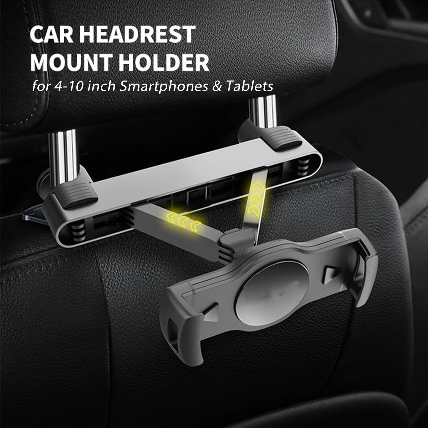 EYUVAA Car Headrest Mobile Phone Mount & Tablet Holder| Back Seat Viewing with 360° Rotating Stand| Adjustable with Car Bracket for 4-10 inch Tablets & Smartphones