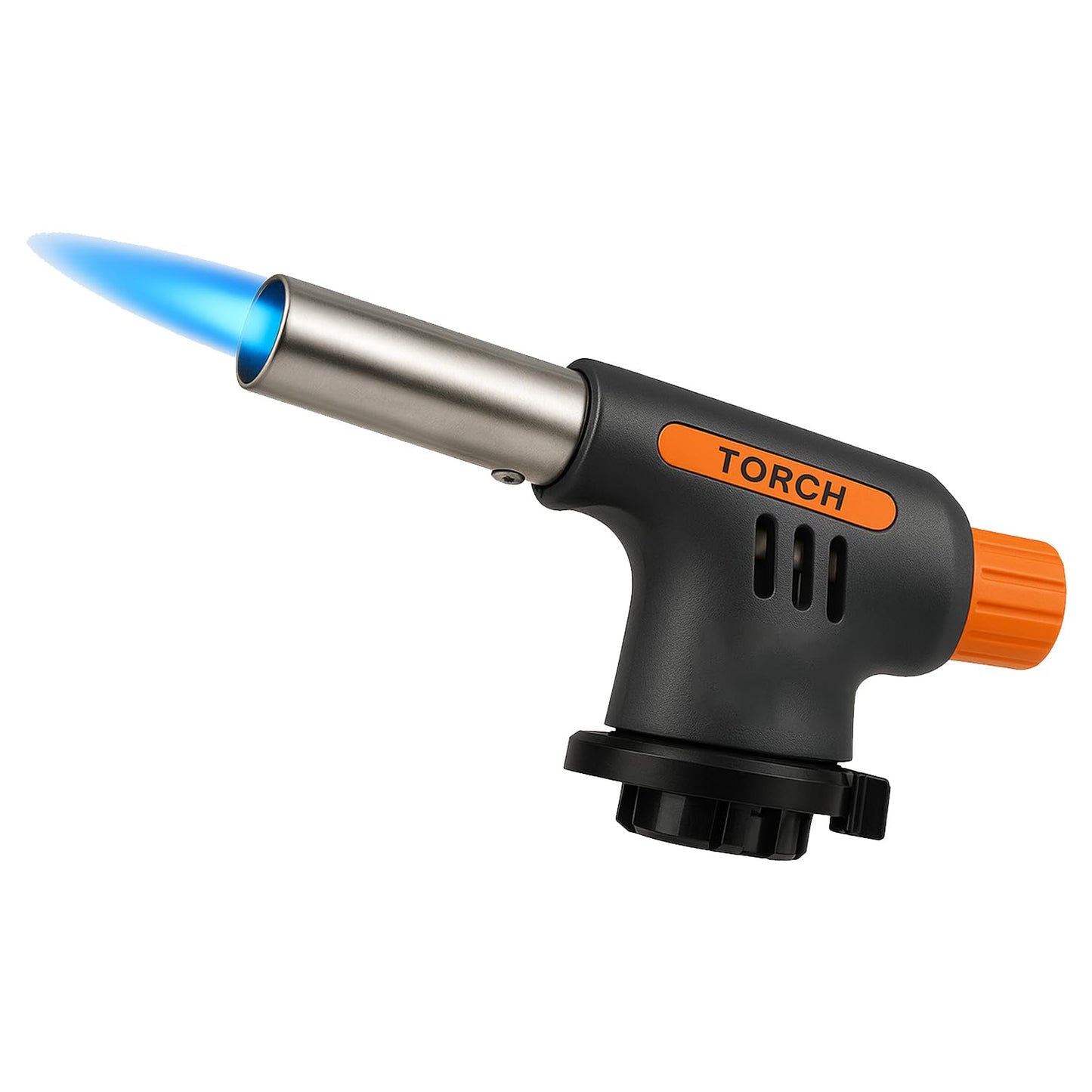 EYUVAA Auto Blow Torch with Butane Gas Canister| Adjustable High Flame, Windproof Auto Ignition Culinary Torch for Cooking, BBQ, Camping & Outdoor Use