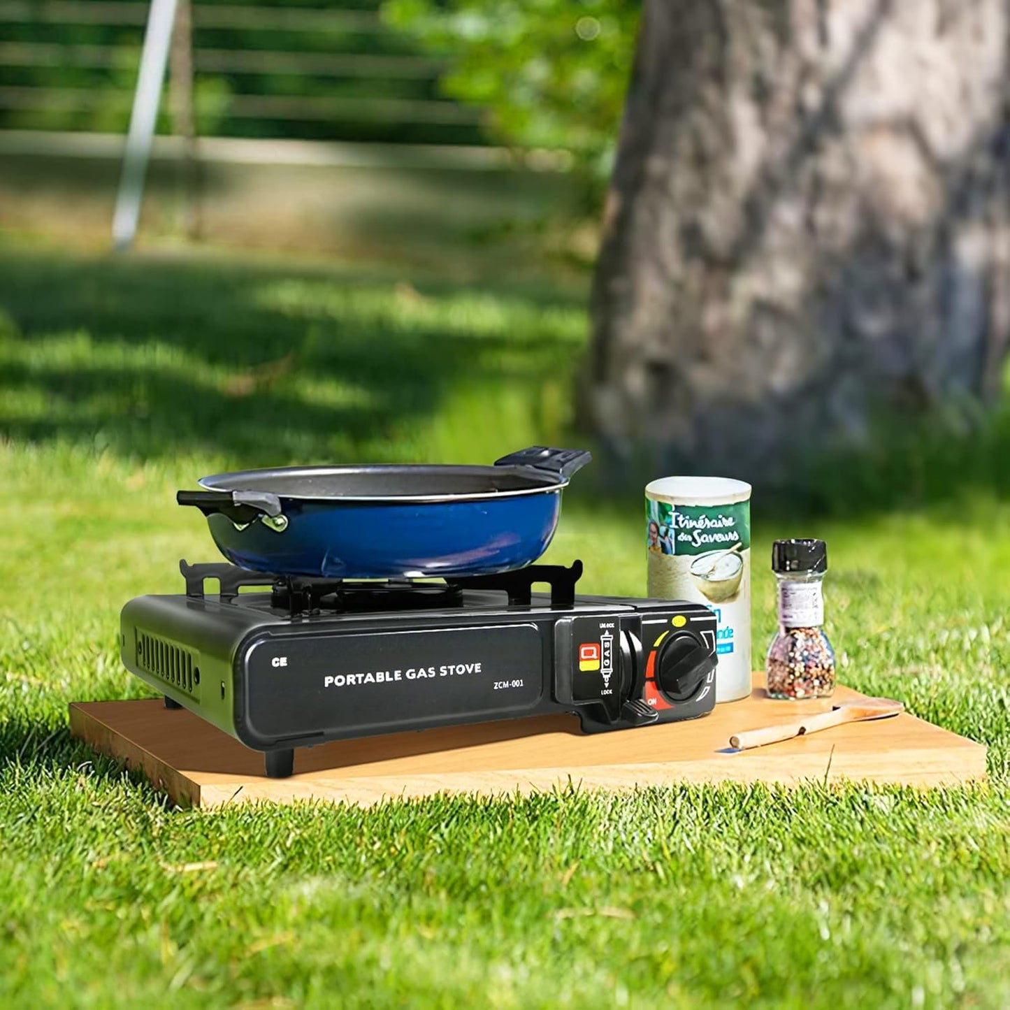 EYUVAA Portable Gas Stove for Travel with Carrying Case| Dual Fuel Camping Stove for LPG & Butane Cylinder| Compact Cooking Stove for Indoor, Outdoor Camping, Hiking & Emergency Use