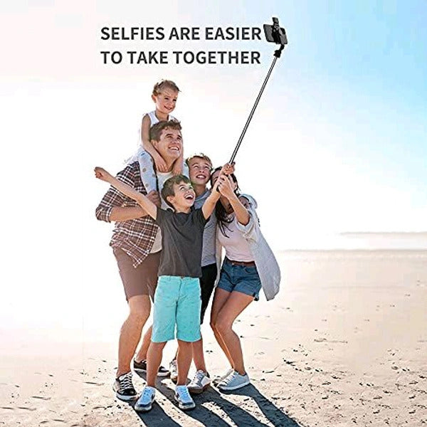 EYUVAA 3-in-1 Selfie Stick Tripod with LED Light 40 inch Extendable Mobile Stand with Bluetooth Remote 360° Rotation & 140° Tilt Portable Phone Tripod for Selfies, Vlogging & Video Recoding