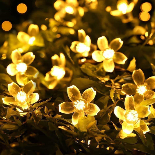 Flexible LED Flower Lights for Home Decoration Waterproof Flower Fairy Lights (16 LED, 14 Feet, Warm White)