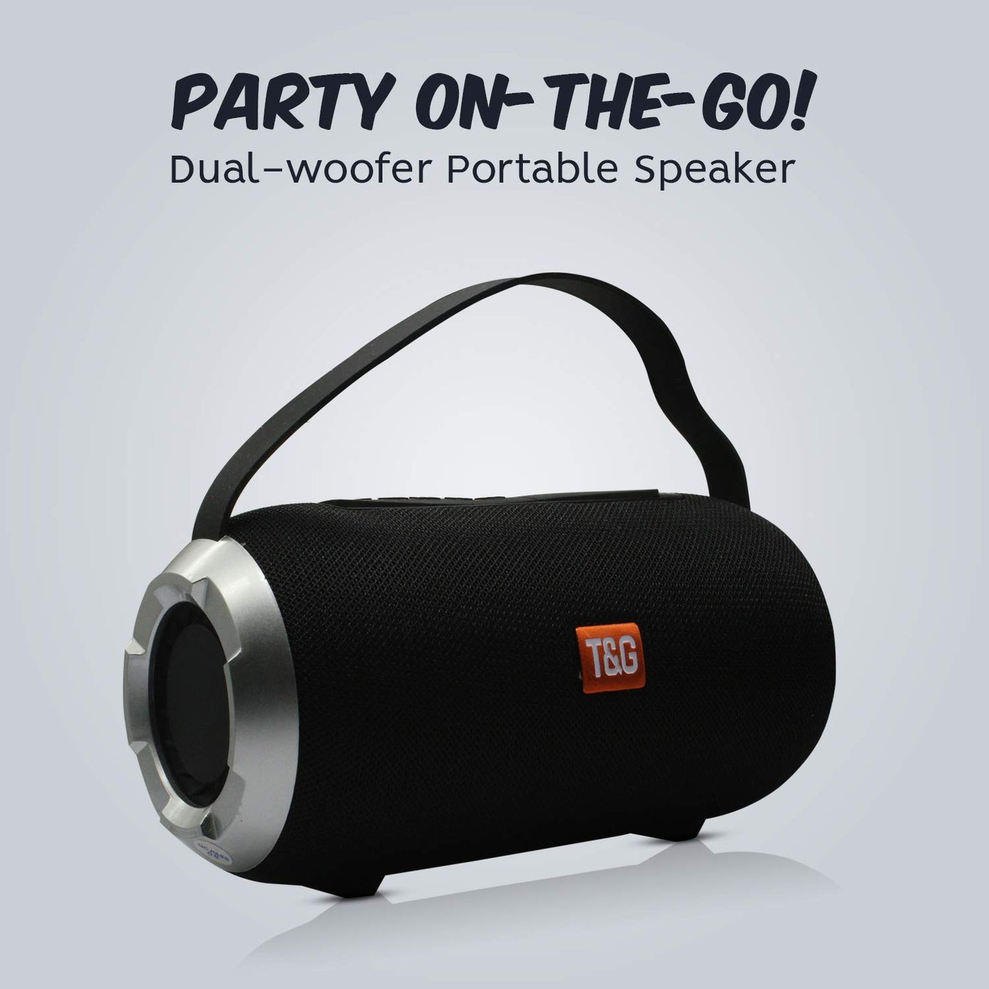 Wireless Bluetooth Speaker Deep Stereo Bass HD Audio with Handle Portable Speaker (10W, Random Color)