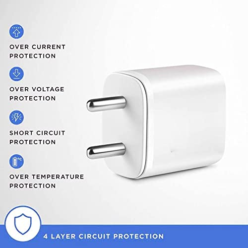 EYUVAA Dual Ports USB Type C Charger | 20W Fast PD,Type C Power Adapter Charger for iPhone, Airpods, iPads & other Compatible Smartphones (White)