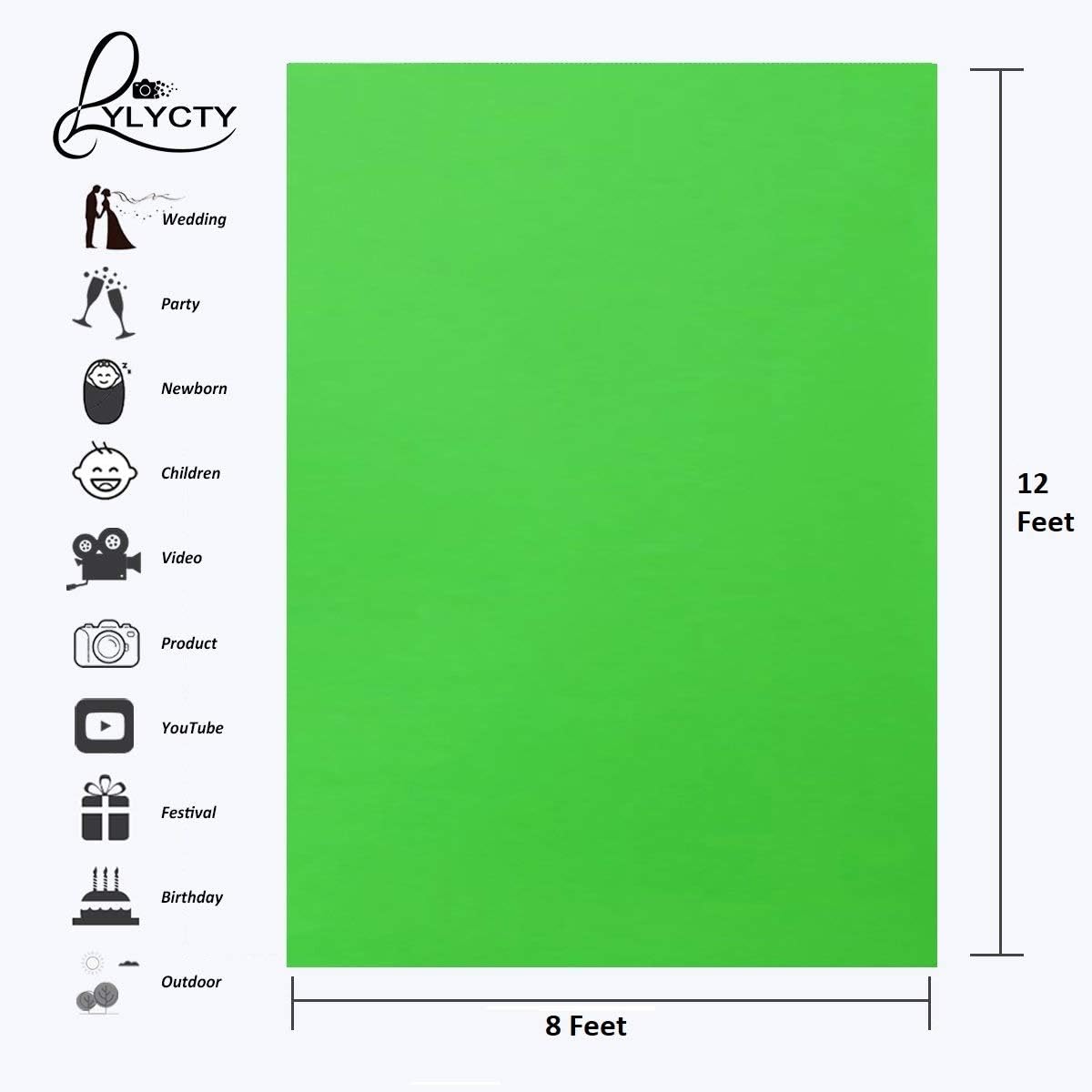 Photography Background Cloth 8×12 feet Wrinkle Resistant Polyester