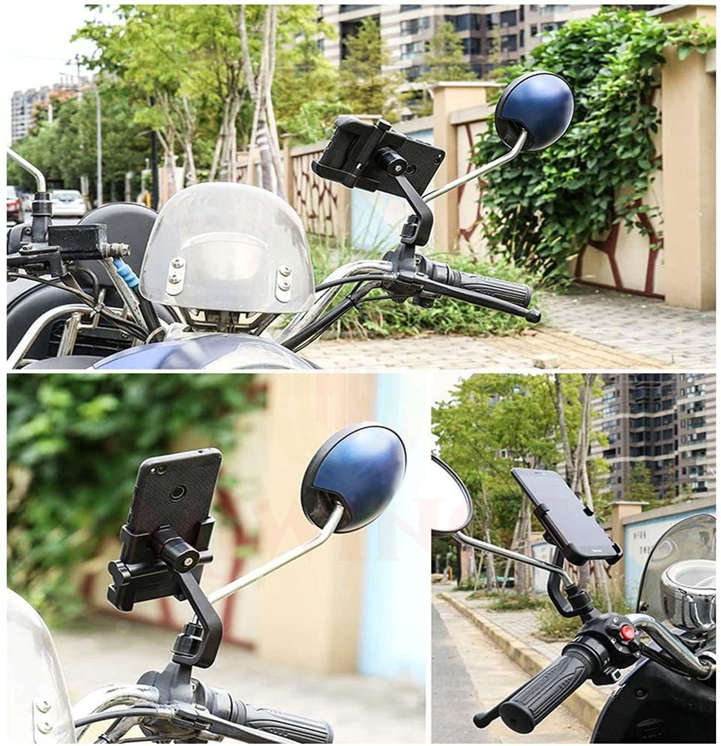 EYUVAA Metal Bike Phone Holder for Navigation  Rotating Handlebar Fits All Smartphones