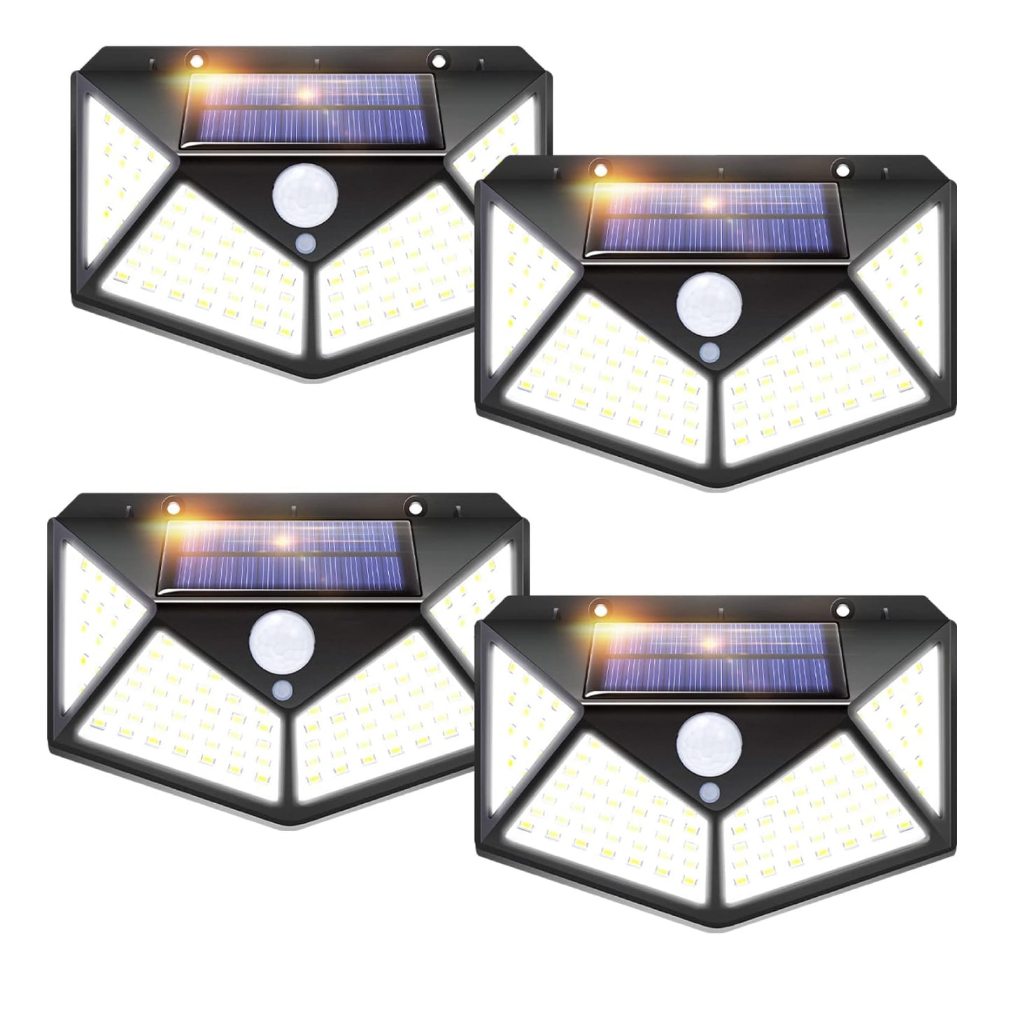 Solar wall Light Lamp Outdoor Motion Sensor Interaction Out Door Garden Wall 100 Led Lamp with 3 Modes