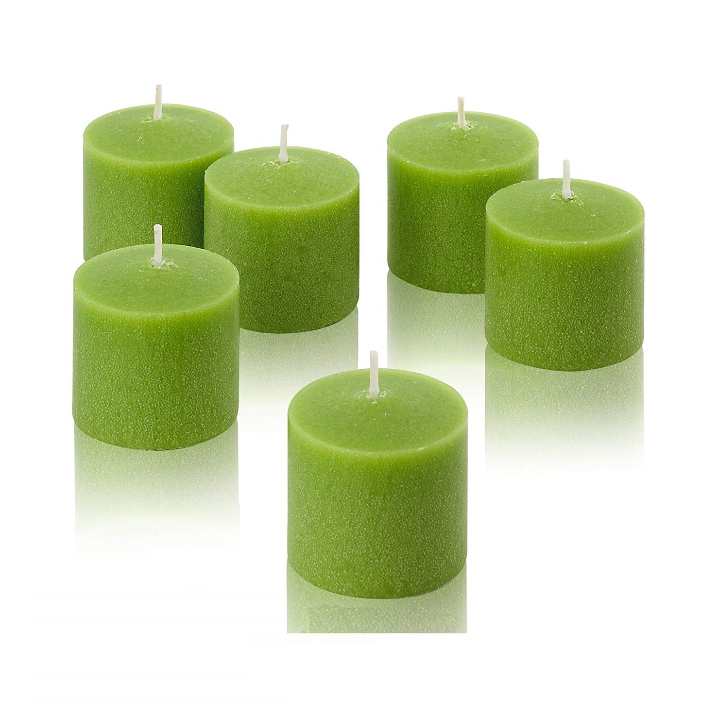 Wax Votive Candles 8 Hours Burning Unscented Ideal for Birthday Aromatherapy Party Candle Gardens & Home Décor (Set of 12, Green)