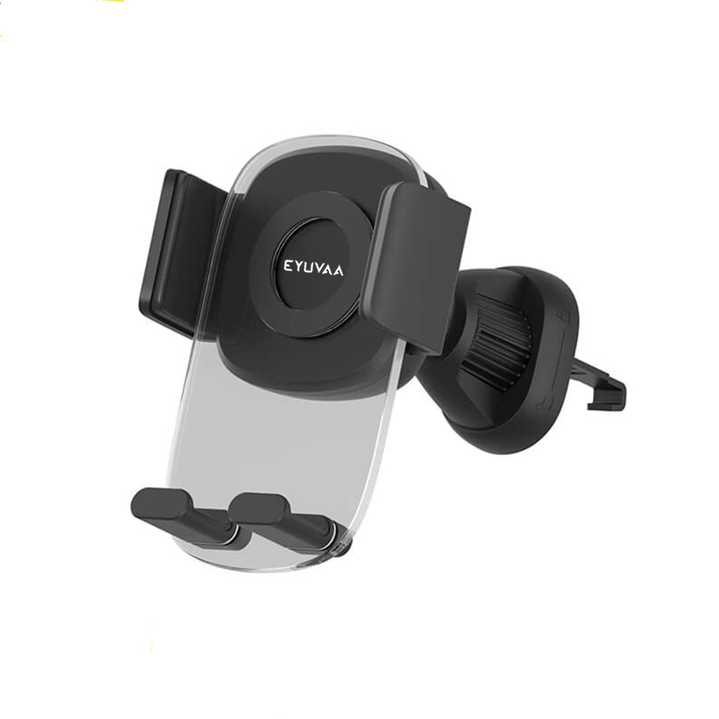 EYUVAA Crystal Car Vent Mobile Holder with 360° Rotation | Universal Air Phone Mount & Secure Grip, Shockproof Build, Compatible with All Smartphones for Car