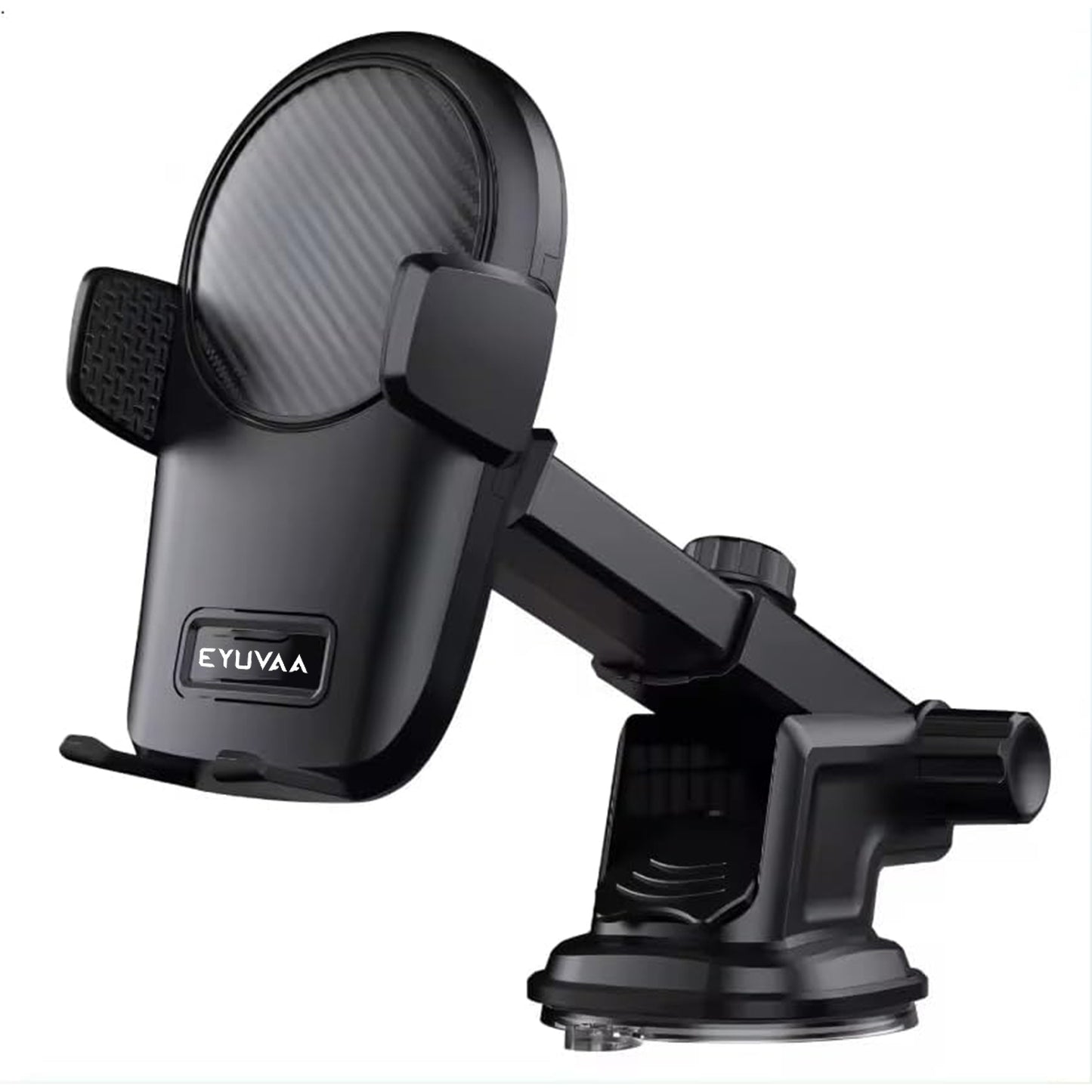 EYUVAA Car Mobile Phone Holder with Strong Suction Cup, Mobile Mount for Car, Adjustable 360° Rotating Phone Stand for Dashboard & Windshield, Compatible with All Smartphones