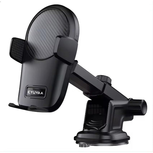 EYUVAA Car Mobile Phone Holder with Strong Suction Cup, Mobile Mount for Car, Adjustable 360° Rotating Phone Stand for Dashboard & Windshield, Compatible with All Smartphones
