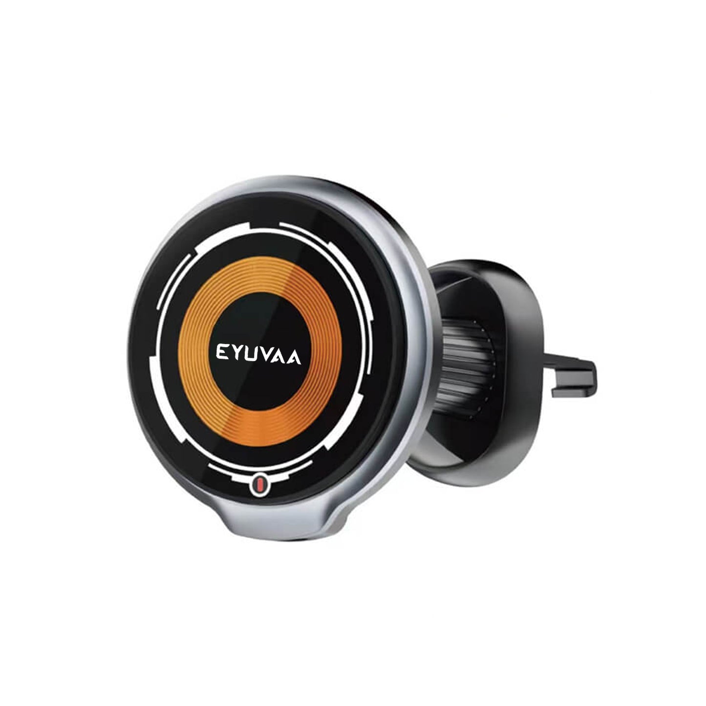 EYUVAA Magnetic Car Phone Holder with 15W Fast Wireless Charging, 360° Rotatable AC Vent & Dashboard Mount, Compatible with MagSafee & All Smartphones