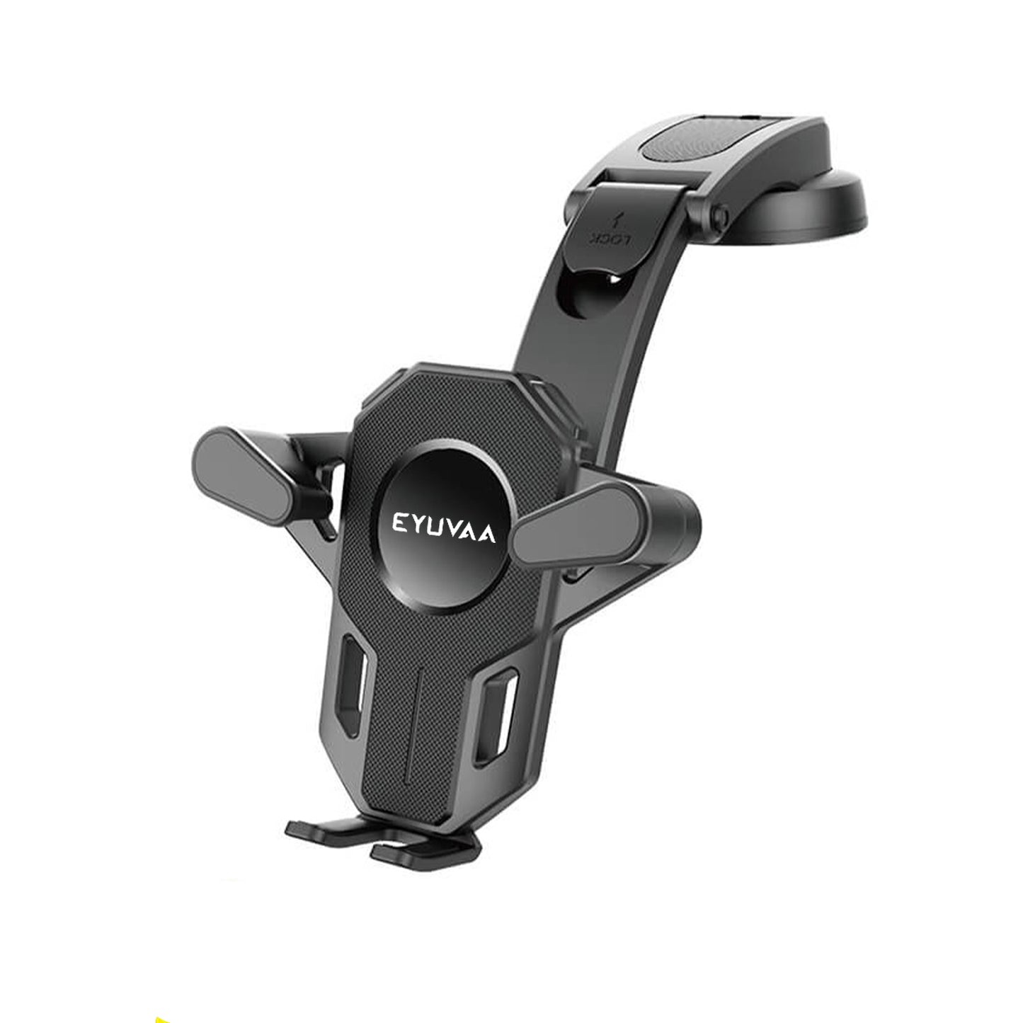 EYUVAA Adjustable Car Mobile Holder|360° Rotating Phone Stand for Dashboard & Windshield with Strong Suction Cup & Secure Grip| Compatible with 4 to 7 inches Smartphones
