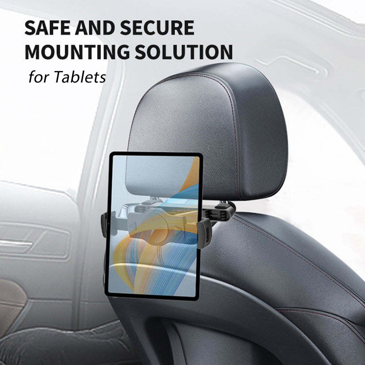 EYUVAA  Car Headrest Mobile Phone Mount & Tablet Holder| Back Seat Viewing with 360° Rotating Stand| Adjustable with Car Bracket for 4-10 inch Tablets & Smartphones