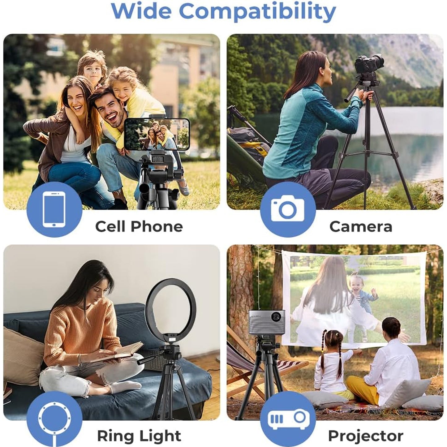 EYUVAA Tripod for Mobile Phones with Bluetooth Remote| Aluminium Mobile Stand with 360° Rotatable Holder| Compatible with Smartphones & Camera for Photography, Videography & Live Streaming