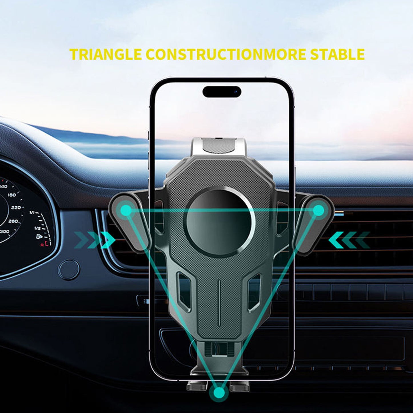 EYUVAA Adjustable Car Mobile Holder|360° Rotating Phone Stand for Dashboard & Windshield with Strong Suction Cup & Secure Grip| Compatible with 4 to 7 inches Smartphones