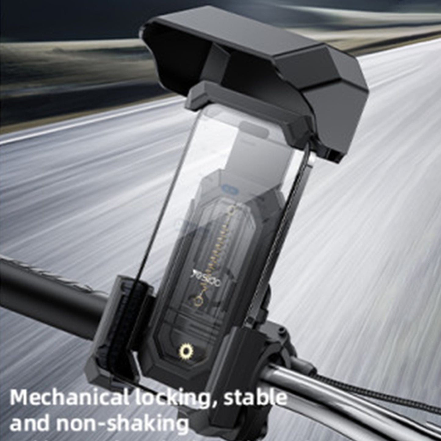 EYUVAA Mobile Phone Holder for Bike Handlebar, Adjustable 360° Rotation Phone Mount, Heavy-Duty Anti-Shakeproof Mobile Stand for Bicycle, Motorcycle, Scooters