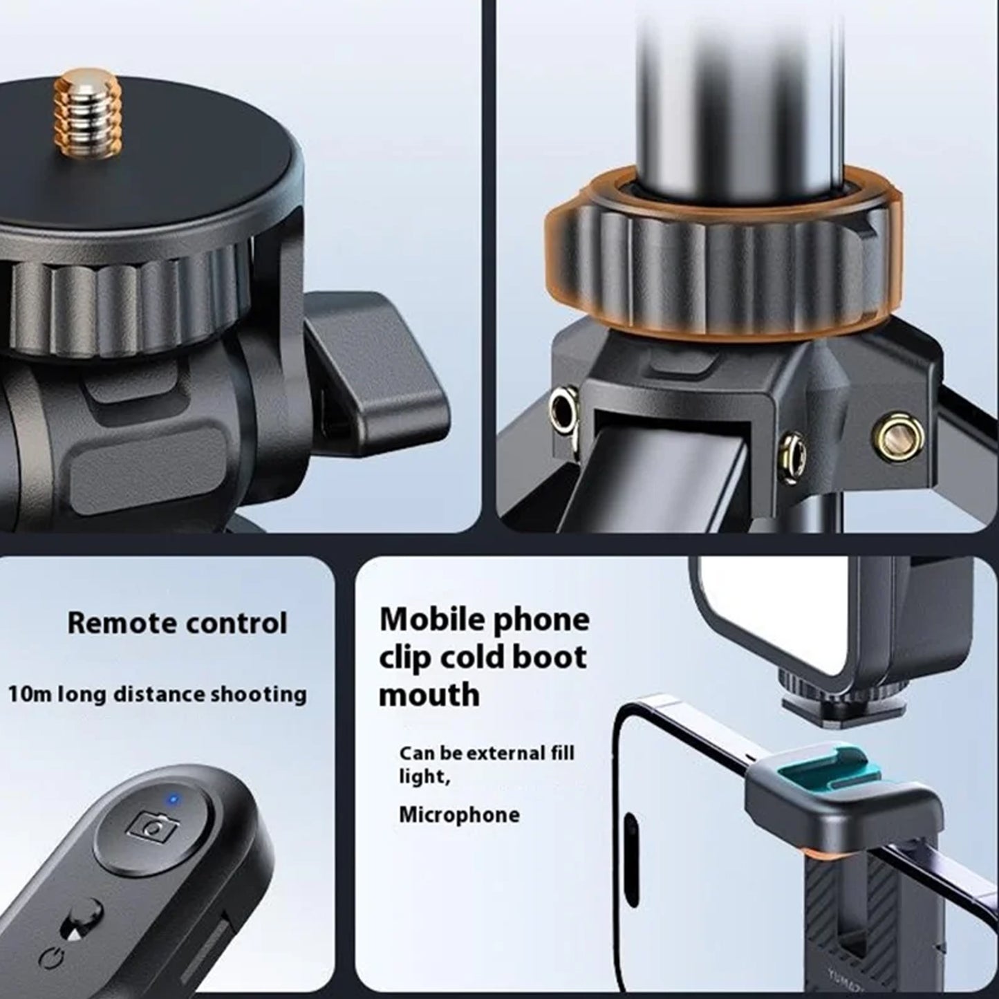 EYUVAA 71” Aluminium Mobile Tripod Stand with Bluetooth Remote | 2-in-1 Selfie Stick Tripod for Phone & Camera with 360° Rotation | Adjustable Tripod for Vlogging, Live Streaming & Video Recording