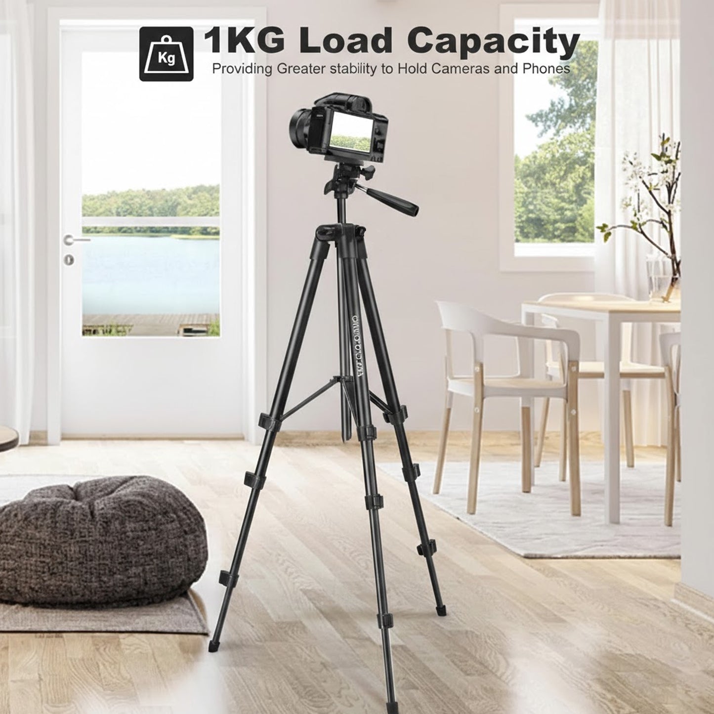 EYUVAA Aluminium Tripod Stand for Mobile with Bluetooth Remote| Extendable 41 Inch/105CM, 360° Rotatable Phone Holder Mount with Handle| Compatible with All Smartphones, DSLR Cameras & Ring Lights