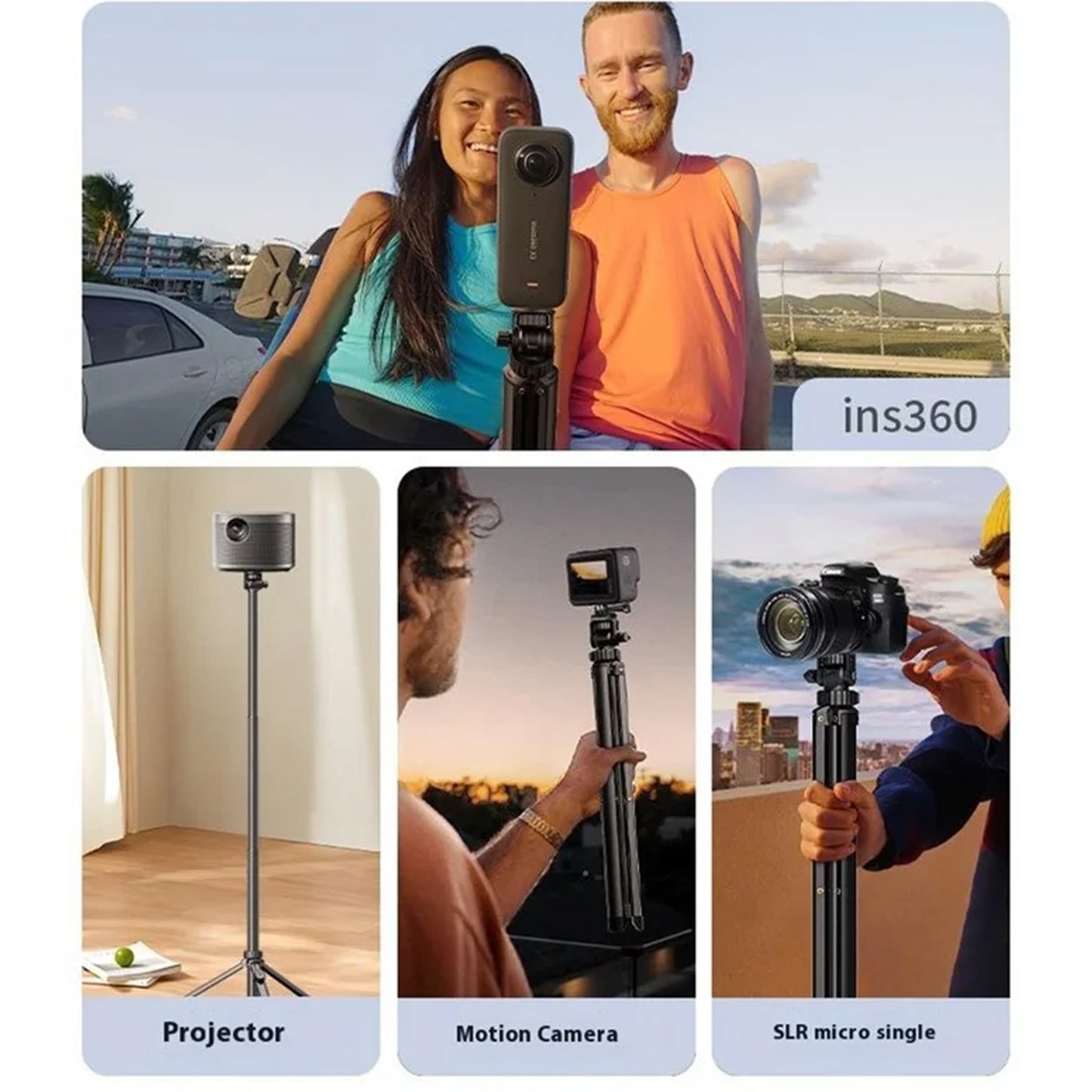 EYUVAA 71” Aluminium Mobile Tripod Stand with Bluetooth Remote | 2-in-1 Selfie Stick Tripod for Phone & Camera with 360° Rotation | Adjustable Tripod for Vlogging, Live Streaming & Video Recording