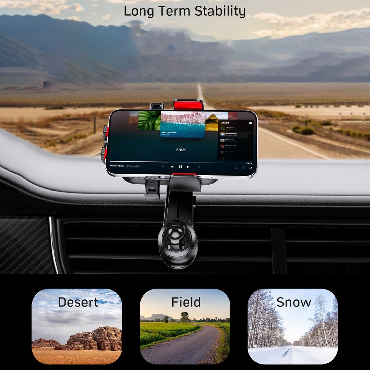 EYUVAA Universal Car Air Vent Mobile Holder | 360° Rotation with Strong Grip, Compatible with All Smartphones & Perfect Travel & Daily Use for Car