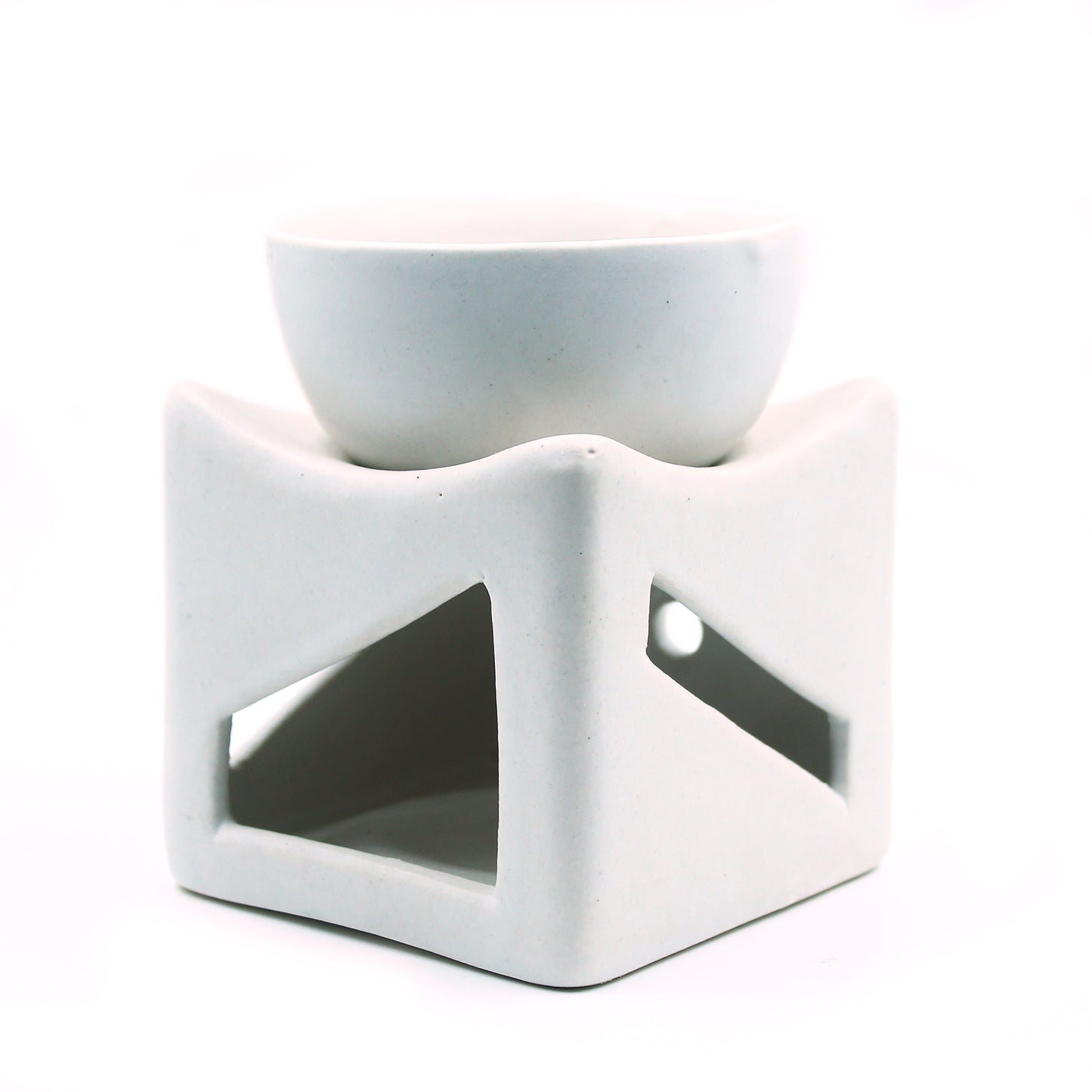 Lamp-Square Shape Ceramic Candle Diffuser for Aromatherapy Oil Warmer Perfume Aroma Lamp