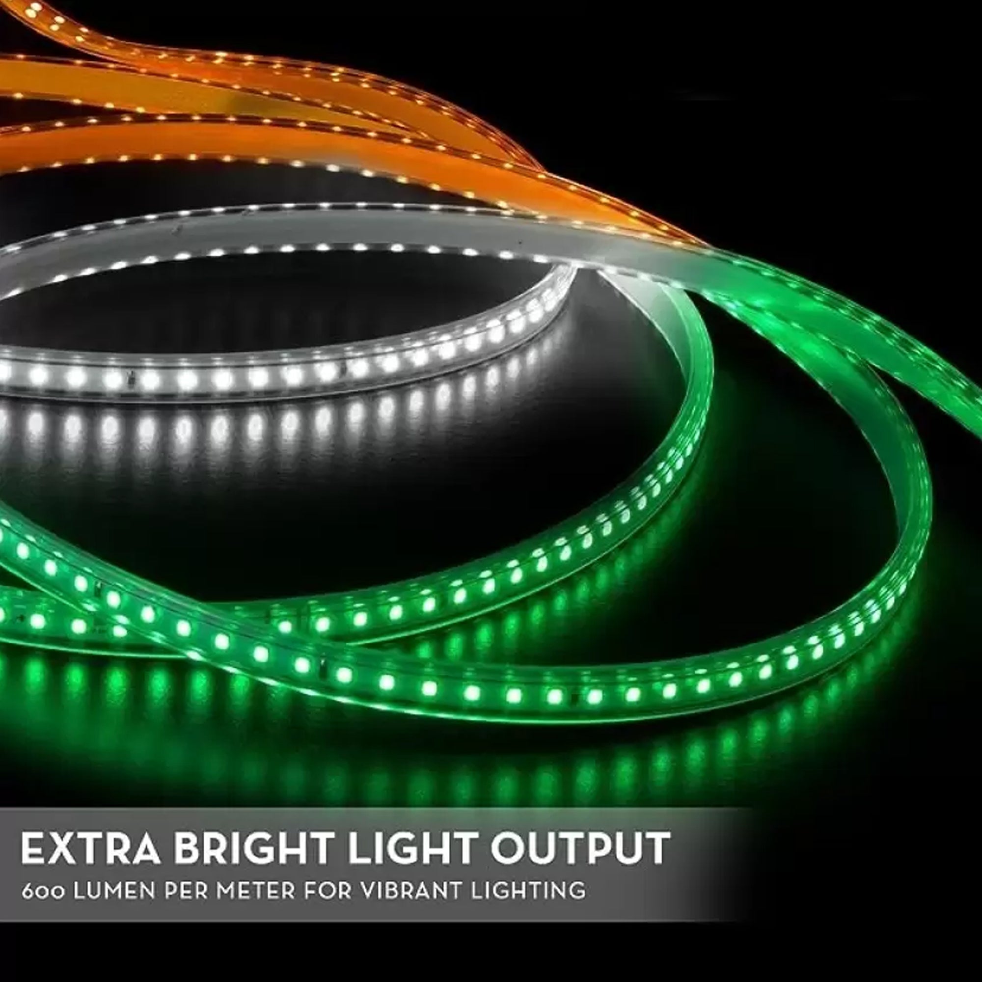 18 Meter Trianga LED Rope Light Indian Tricolor Strip Light Orange