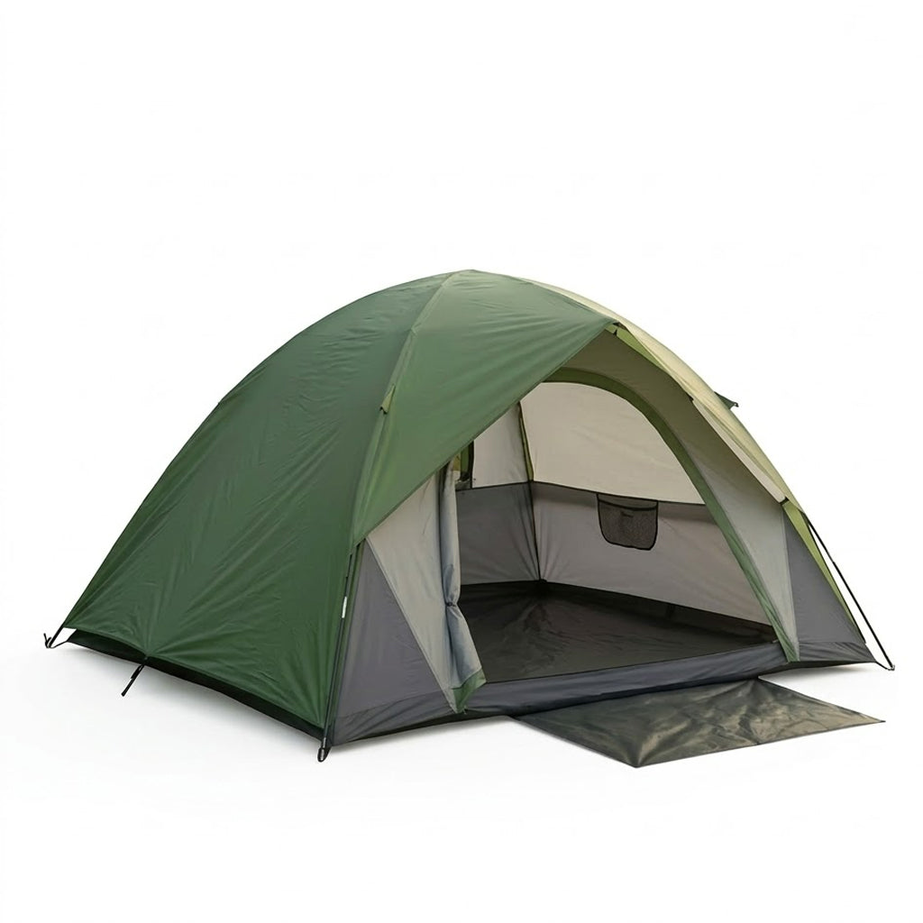 EYUVAA Foldable Camping Tent| Double-Layer Waterproof Outdoor Dome Tent with Carry Bag | Portable & Breathable Tent for Trekking, Hiking, Beach & Travel