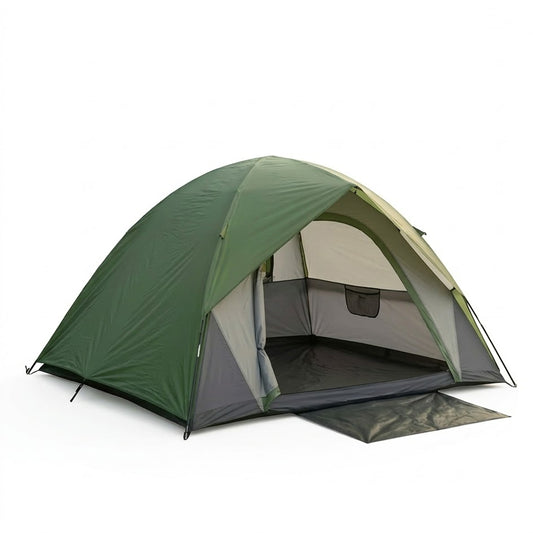 EYUVAA Foldable Camping Tent| Double-Layer Waterproof Outdoor Dome Tent with Carry Bag | Portable & Breathable Tent for Trekking, Hiking, Beach & Travel