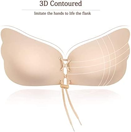 Invisible Push-up Design Bra Adhesive Silicone Gel Stick-On Bra For Women's & Girl's (Beige)
