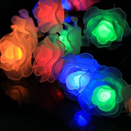 14 LED Waterproof Flower Fairy Lights for Home Decoration, Diwali Decoration String (14 Feet) (multi)