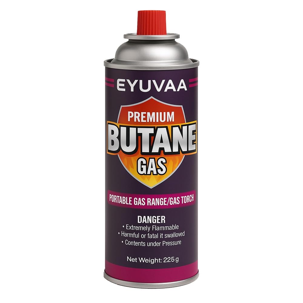 EYUVAA Alloy Steel  Portable Butane Gas Refill Fuel Can,Premium Liquefied Fuel For Outdoor Camping Butane Gas Canisters For Stoves.