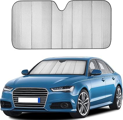 EYUVAA Car Windshield Sunshade Cover Foldable Reflective Blocks UV Rays | Universal Fit Windshield Cover Front Window Protector Shield| Compatible with All Car