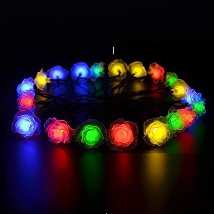 14 LED Waterproof Flower Fairy Lights for Home Decoration, Diwali Decoration String (14 Feet) (multi)