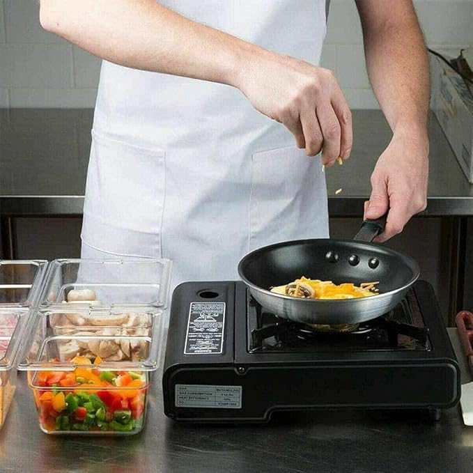 EYUVAA Portable Gas Stove for Travel with Carrying Case| Dual Fuel Camping Stove for LPG & Butane Cylinder| Compact Cooking Stove for Indoor, Outdoor Camping, Hiking & Emergency Use