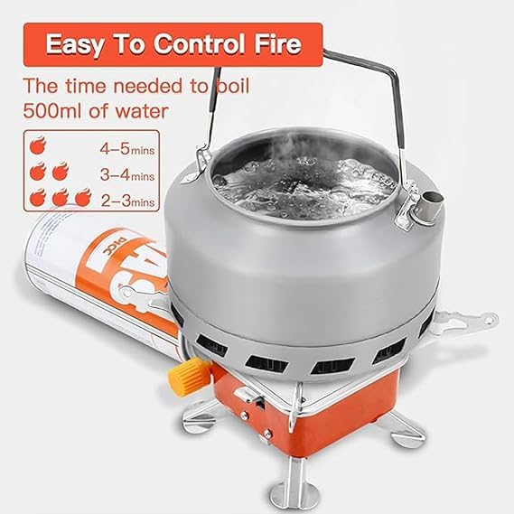 EYUVAA Alloy Steel Portable Camping Stove for Travel Lightweight Backpack Butane Gas Burner,Compact Cooking Stove,Small Foldable Gas Stove for Hiking,Outdoor Cooking,and Camping