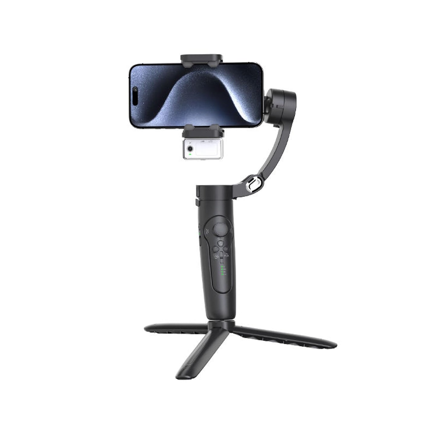 CHAMPKIA 360° Smart Shooting Gimbal with Face & Object Tracking,Auto-Rotation Tripod Stand, Rechargeable Battery & Glowing Lights, Ideal for Vlogging, Live Streaming & Video Calls
