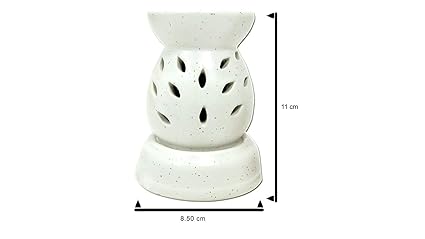 Electric Matki Shaped Ceramic Aroma Diffuser And Oil Burner For Aromatherapy (WHITE)