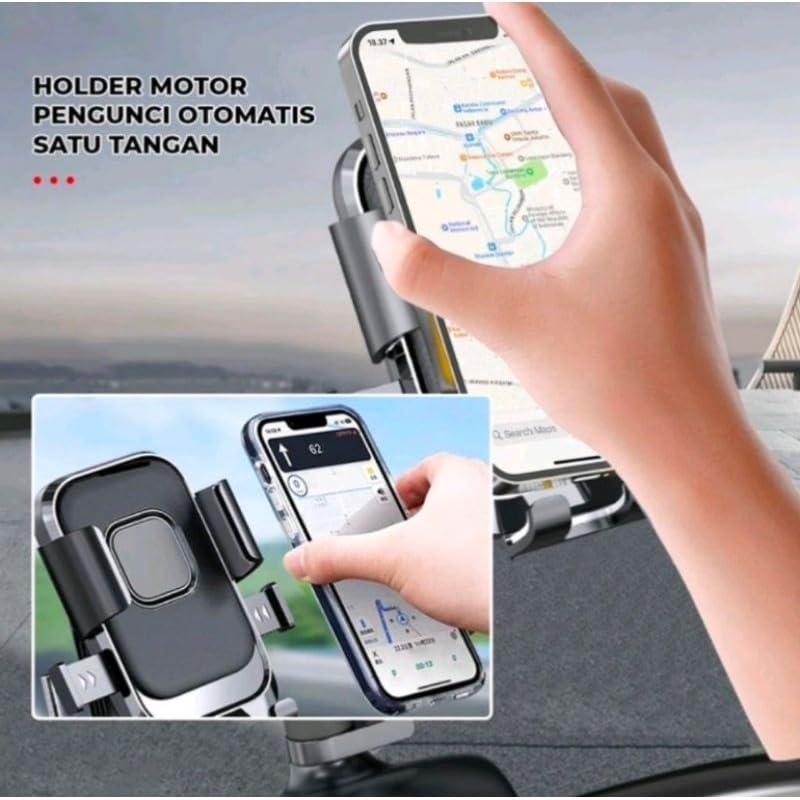 EYUVAA Universal Motorcycle Mobile Phone Holder | 360° Rotatable, Shockproof & Anti-Slip Handlebar Mount | One-Hand Quick Release for 4.7”-7” Smartphones Holder for Bikes & Scooters