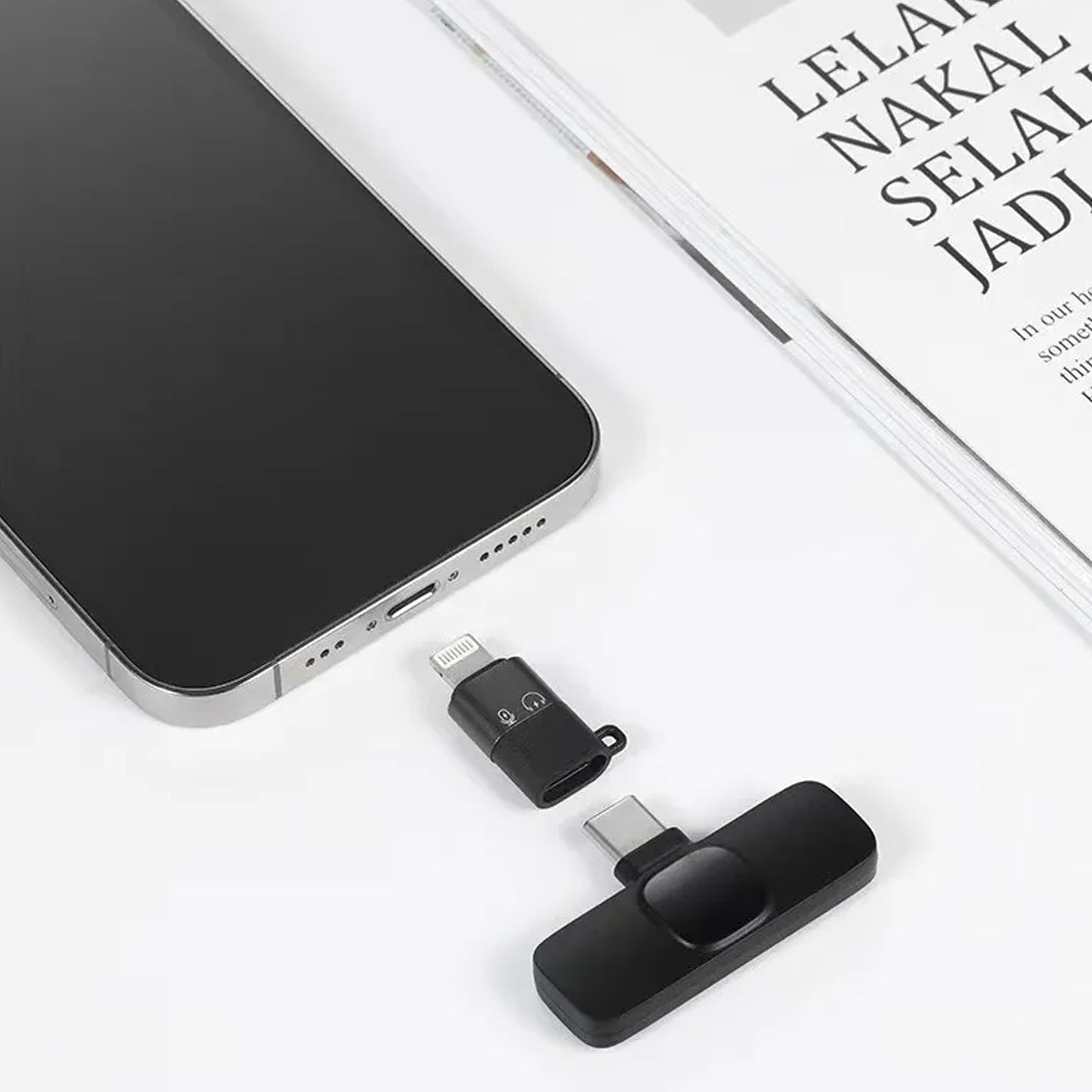 CHAMPKIA K9 Dual Wireless Lavalier Microphone for All Smartphones | Noise Cancellation Dual Mic Set with Receiver for Recording Interviews, Vlogs, YouTube, Reels