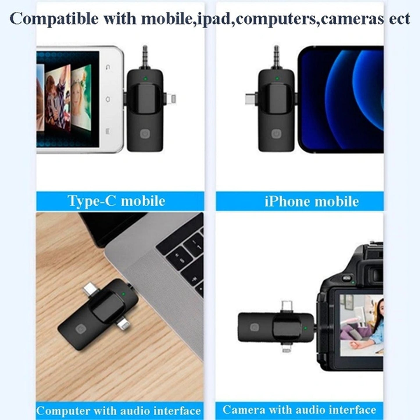 CHAMPKIA K35-2 Dual Wireless Collar Microphone, Plug & Play Lavalier Mic, Noise Cancellation, LED Indicator, Long Battery Life | Compatible with All Smartphones & DSLRs for YouTube & Interviews
