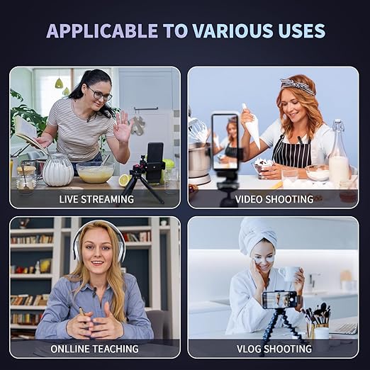 CHAMPKIA Dual Wireless Lavalier Microphone for iPhone & Android Mini Collar Mic with Noise Reduction, 50ft Range, USB-C & Lightning Receiver for YouTube,Vlogging, Podcasts & Live Streaming (K9-Pro)