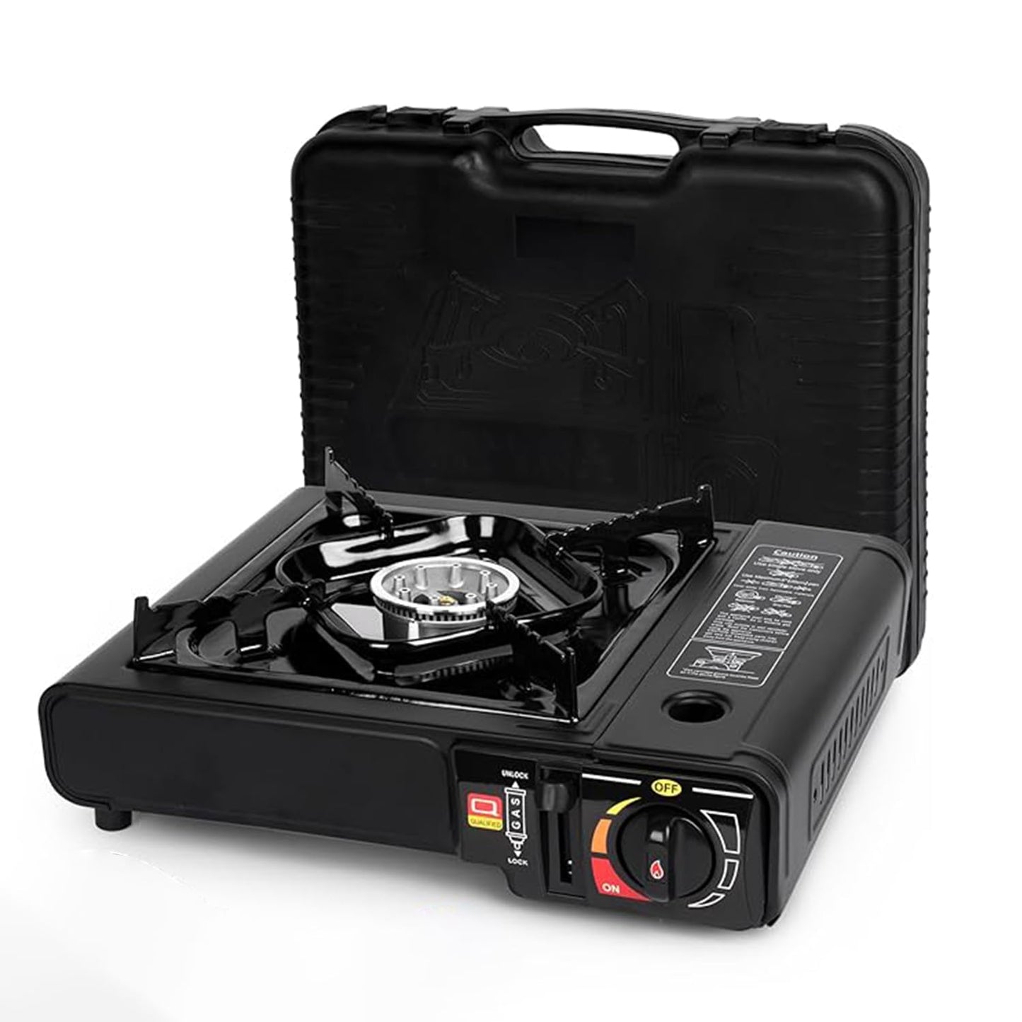 EYUVAA Portable Gas Stove for Travel with Carrying Case| Dual Fuel Camping Stove for LPG & Butane Cylinder| Compact Cooking Stove for Indoor, Outdoor Camping, Hiking & Emergency Use