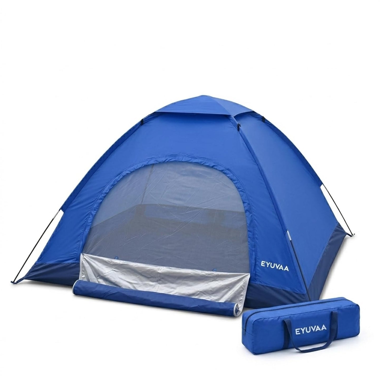 EYUVAA Waterproof Camping Tent for 4 Person (200×200×135 cm),Lightweight Portable Dome Tent with Carry Bag,Easy Setup Windproof Outdoor Tent for Hiking, Backpacking, Picnic & Travel (Random Colour)