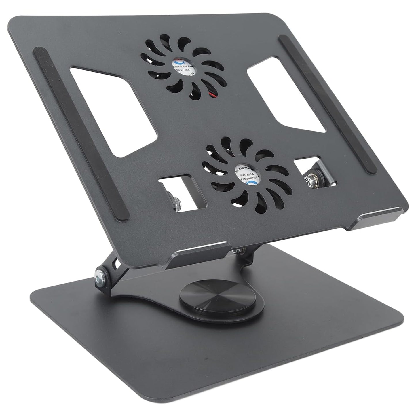 EYUVAA Adjustable Laptop Stand with 360° Rotating Base & Dual Fan Cooling Stand, Wide Compatibility 10-17 inches| Compatible for Tablet, Notebook and All Laptops