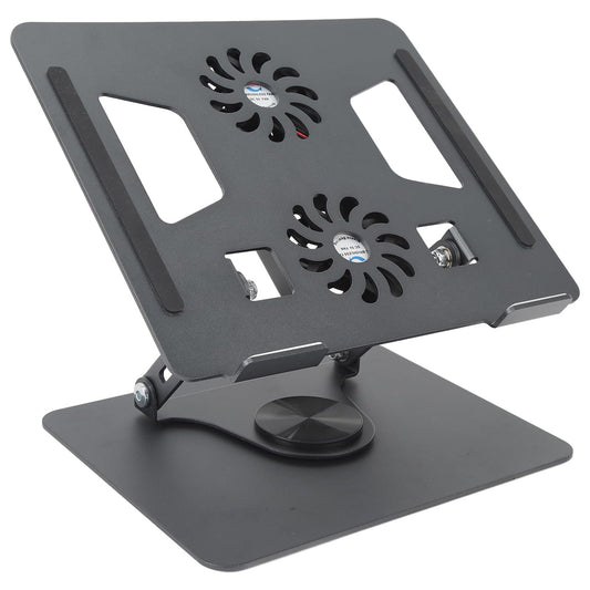 EYUVAA Adjustable Laptop Stand with 360° Rotating Base & Dual Fan Cooling Stand, Wide Compatibility 10-17 inches| Compatible for Tablet, Notebook and All Laptops