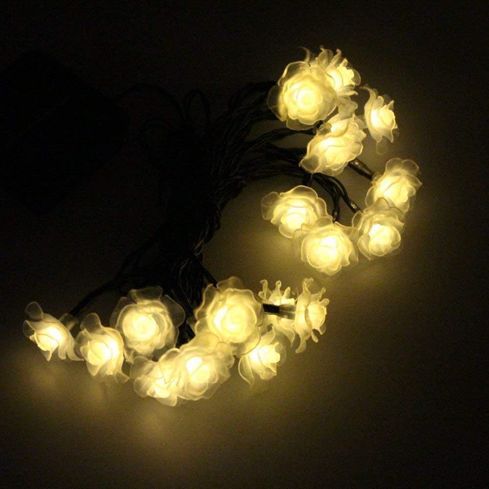 14 LED Waterproof Flower Fairy Lights for Home Decoration, Diwali Decoration String (14 Feet) (Warm White)