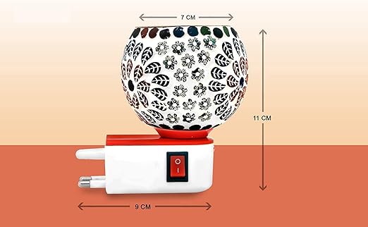 Electric 2 In 1 Kapoor Burner 2 pin Plugin diffuser for Camphor and Essential Night Lamp