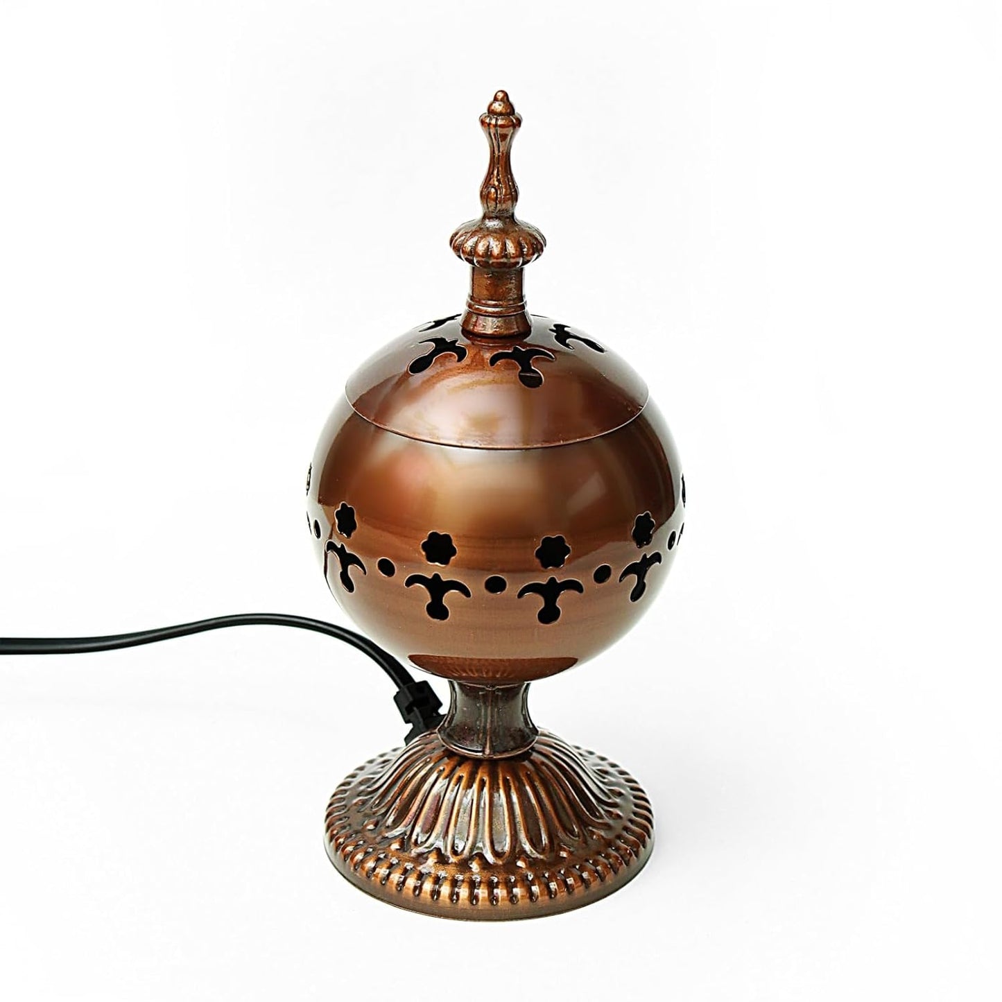 EYUVAA Brass Electrical Camphor Burner| Incense Burner| Kapoor Dani| Aroma Diffuser and Kapoor Burner with Night Lamp for Home, Office, Yoga, Meditation, Aromatherapy Décor