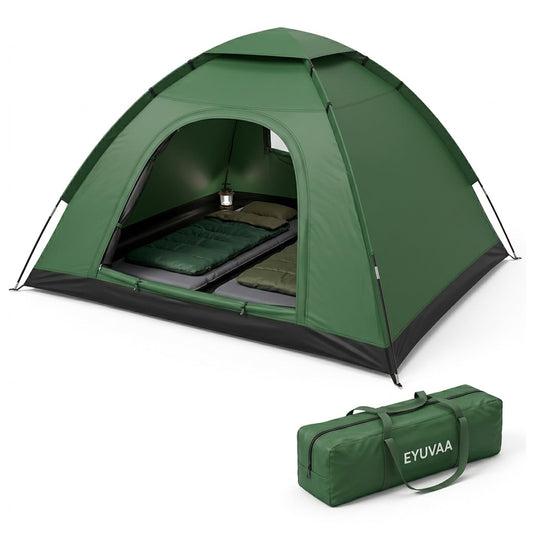 EYUVAA Camping Tent | Waterproof Portable Outdoor Tent | Easy Setup Lightweight Dome Tent with Carry Bag (Random Colour) (6 Person Tent)