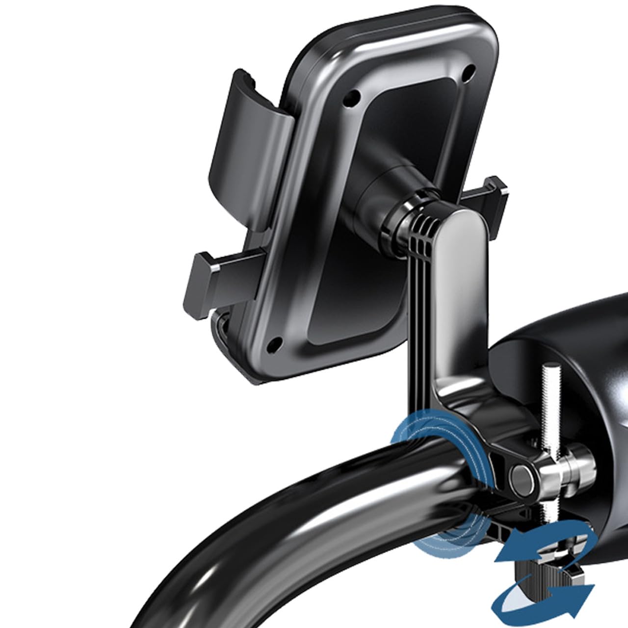 EYUVAA Universal Mobile Holder for Bikes with One Click Locking Phone Holder 360° Rotation Phone Mount Anti-Slip and Adjustable Angle for Motorcycles, Bicycles, E-Bikes, Scooters